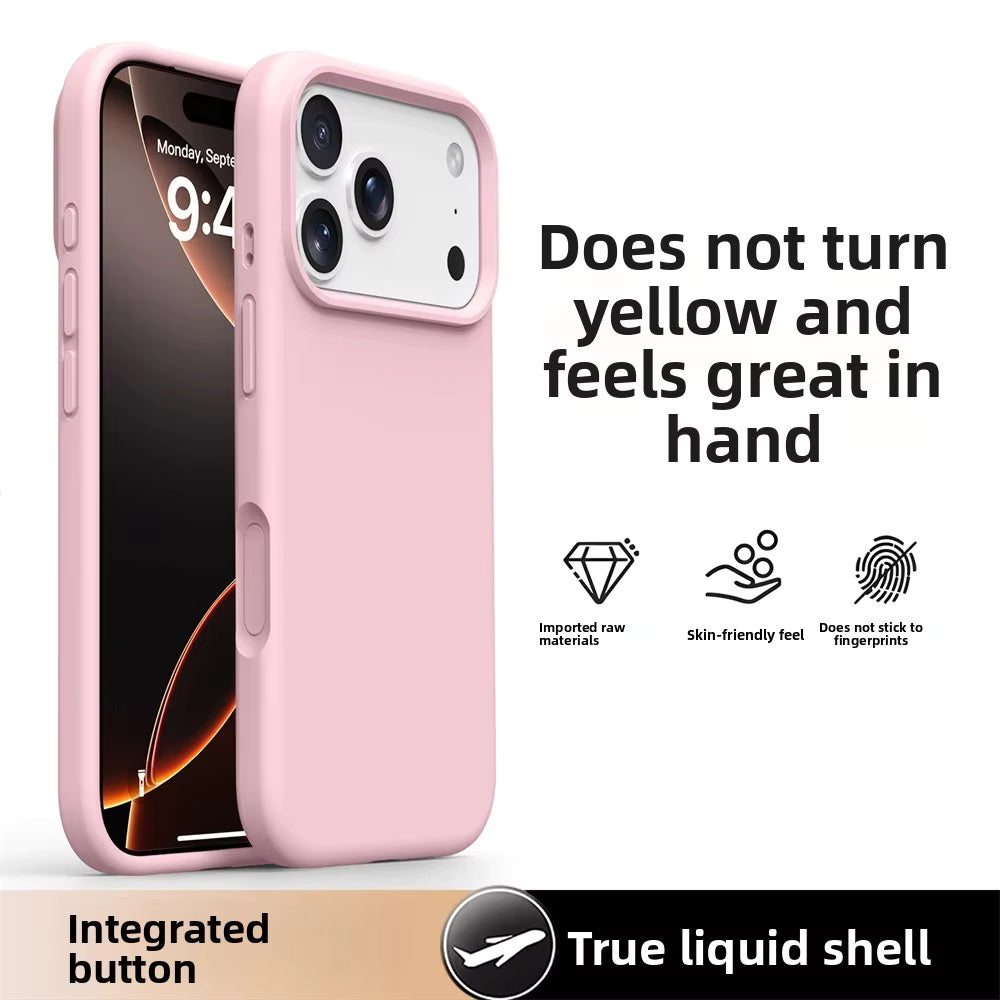 Ameigas Liquid Silicone iPhone 17/16 Pro Max Case – Solid Color, Slim, Shockproof, Full Protection