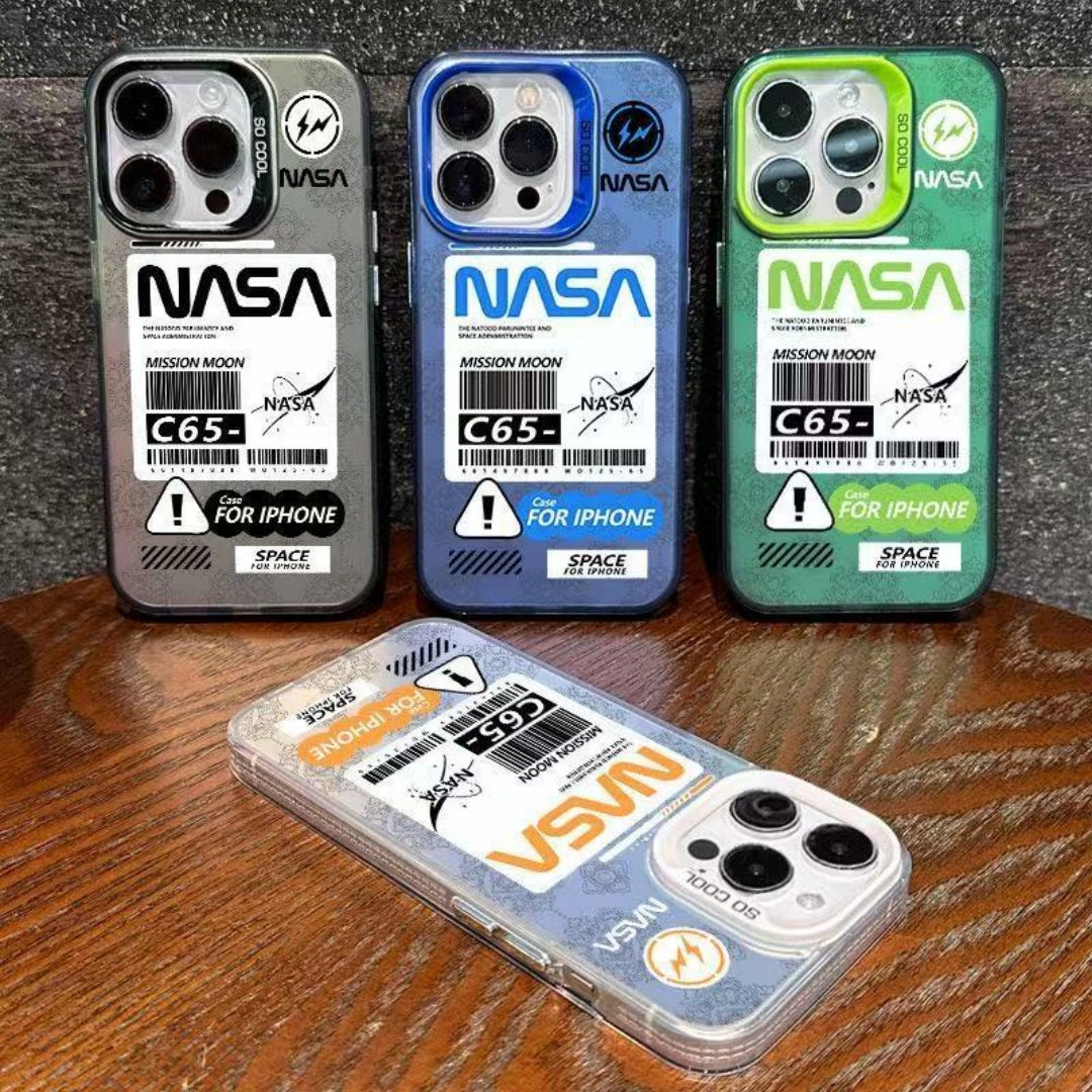 YourBrand Ameigas Mission Moon iPhone 17 Pro Max Case – Electroplated Laser Design, Shockproof Anti-Fingerprint Protective Cover for iPhone