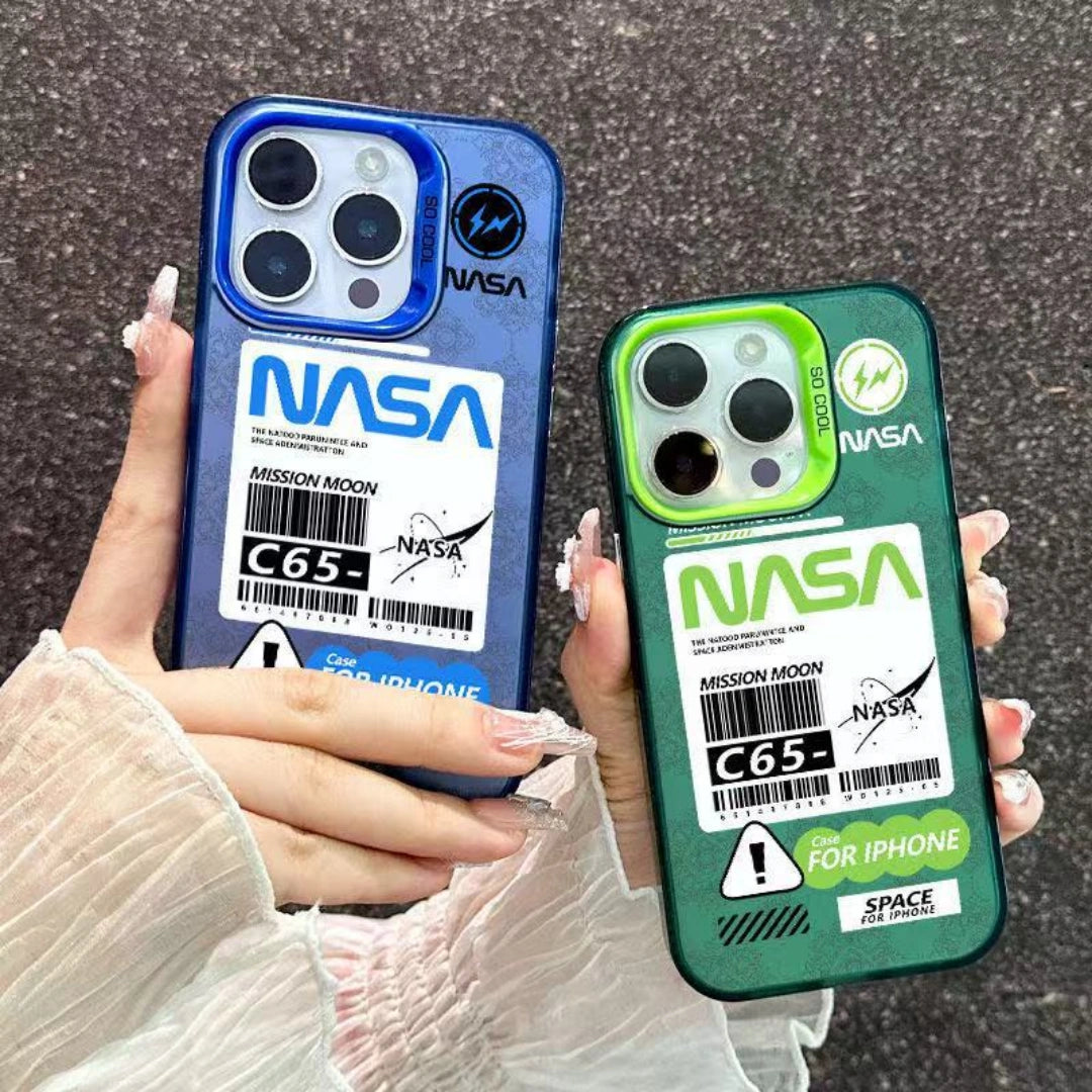 YourBrand Ameigas Mission Moon iPhone 17 Pro Max Case – Electroplated Laser Design, Shockproof Anti-Fingerprint Protective Cover for iPhone