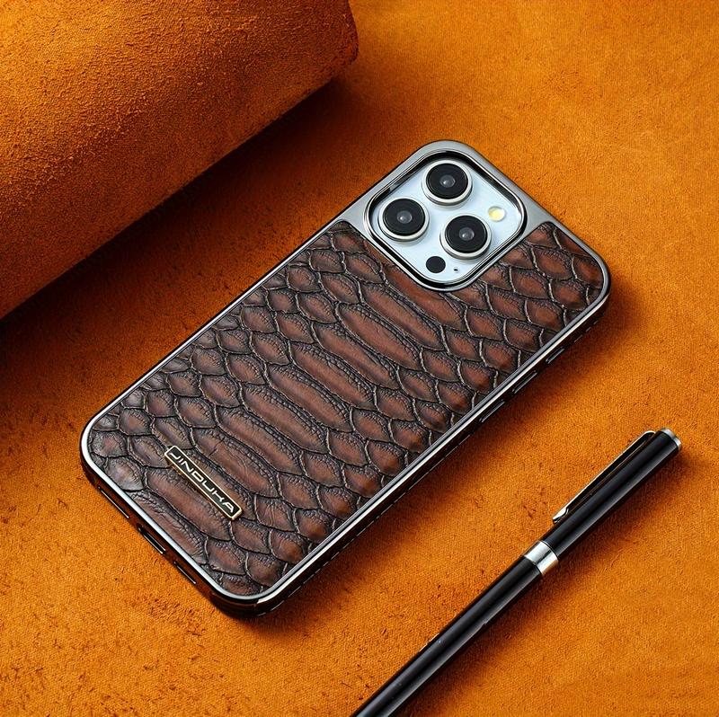Ameigas Vegan Faux Leather Snake Skin Protective Phone Case