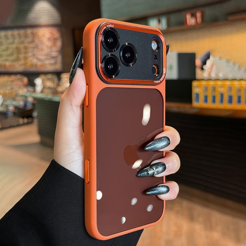 Ameigas Luxury Translucent Case with Metal Lens Frame