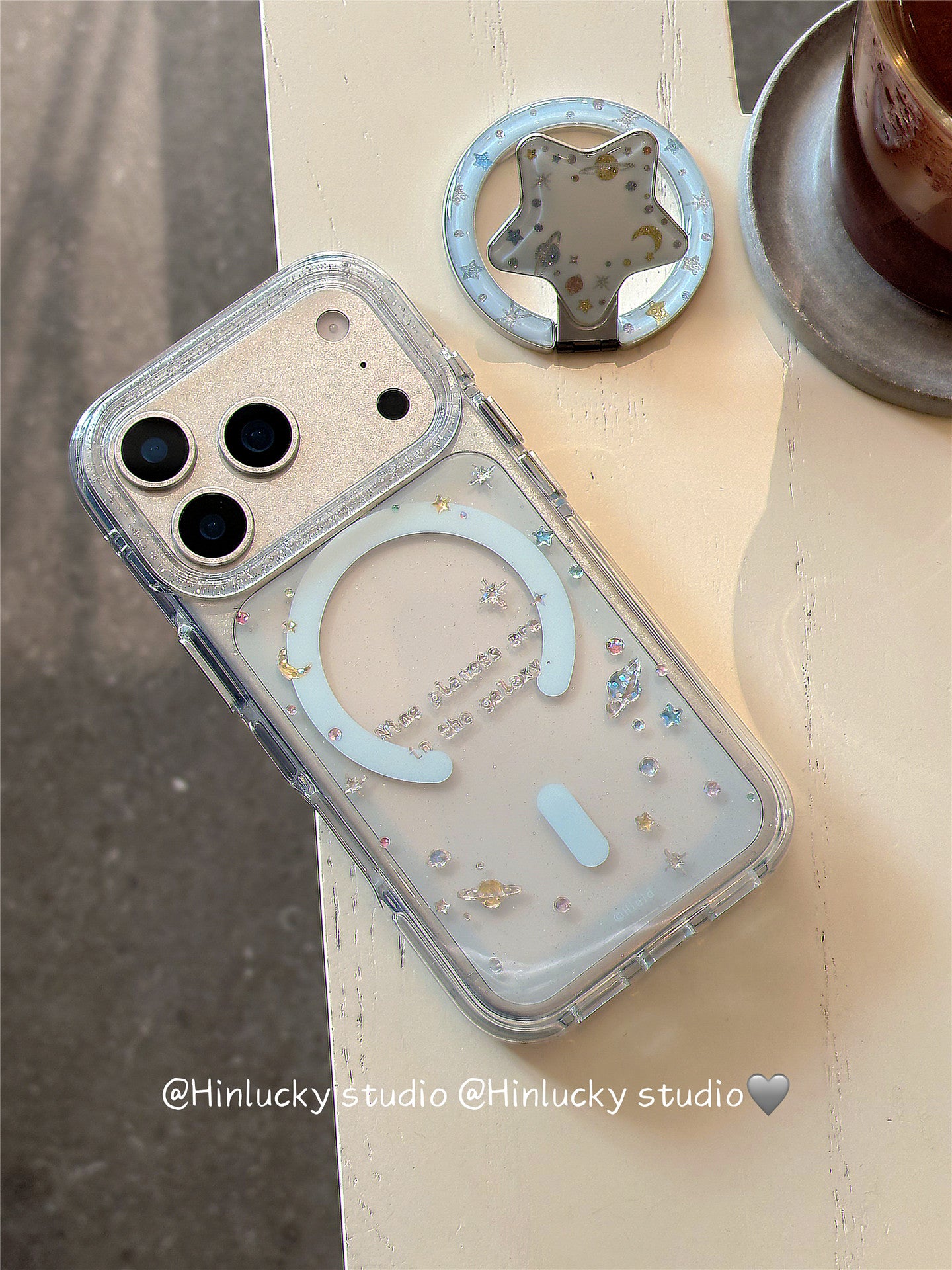 Ameigas Iridescent Star Planet Magnetic Stand Protective Case