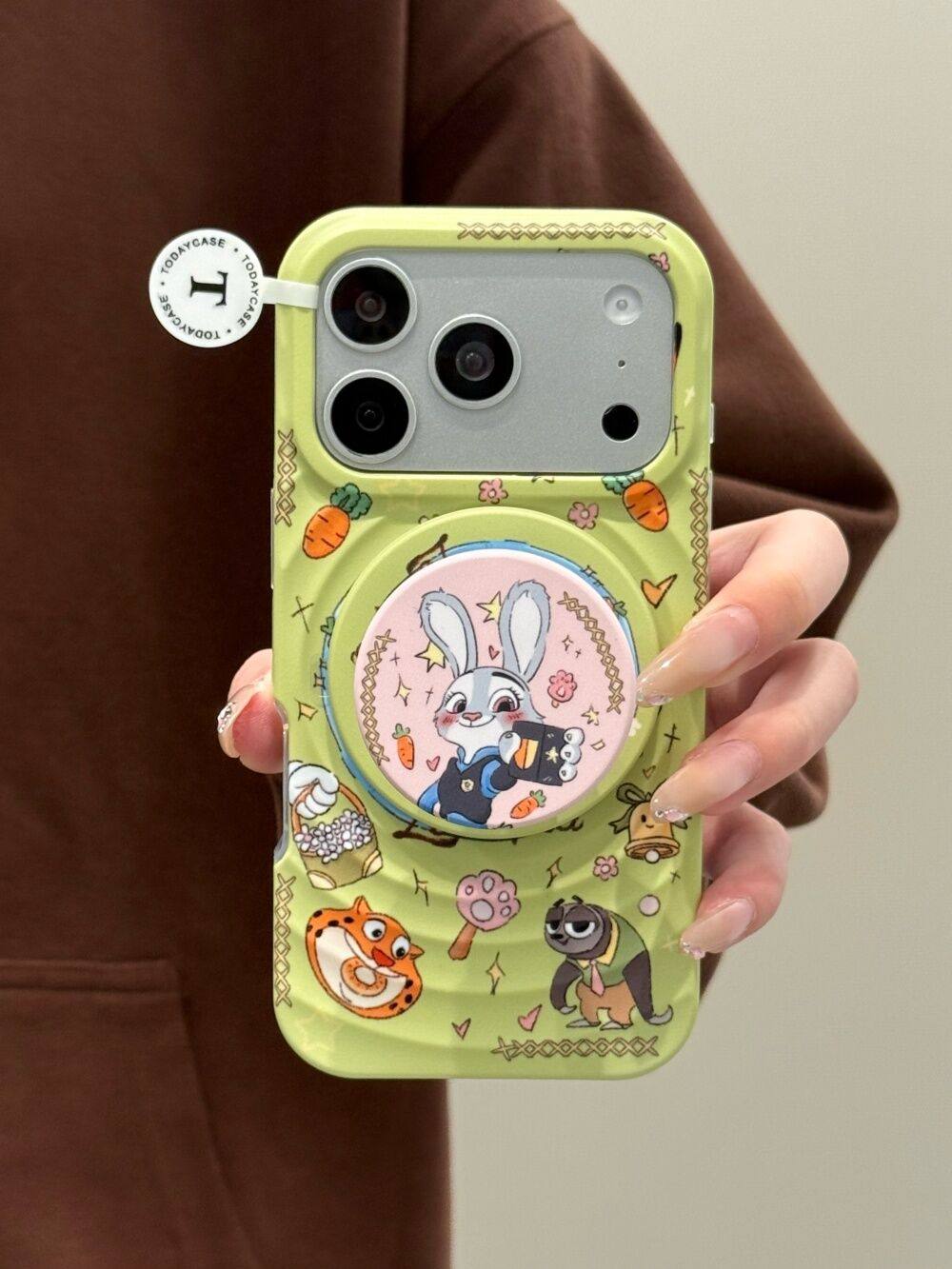 Ameigas Zootopia Partner Case - Judy Hopps & Nick Wilde Duo Design with 2-in-1 Magnetic Stand