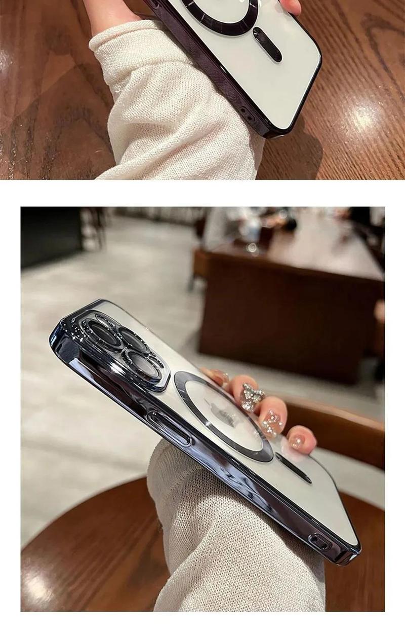 Ameigas Luxury Magnetic Glitter Transparent Protective Case