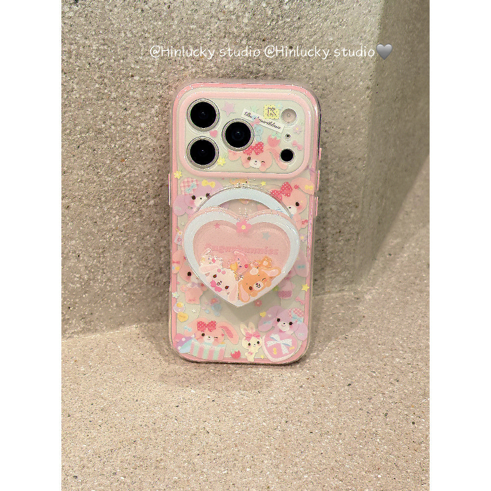 Ameigas Sweetheart Bunny Case - Dessert Love Rabbit MagSafe Stand Cover