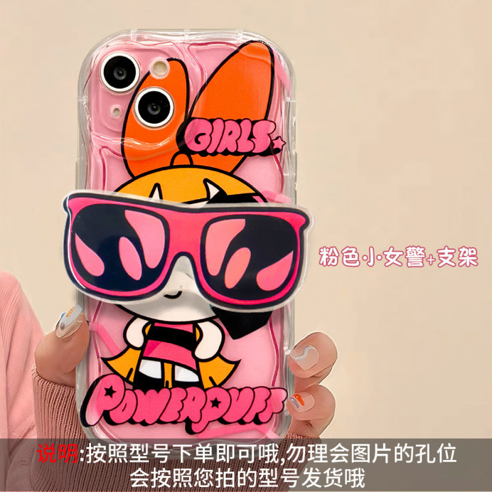 Ameigas Powerpuff Girls Silicone Case with Sunglasses Stand