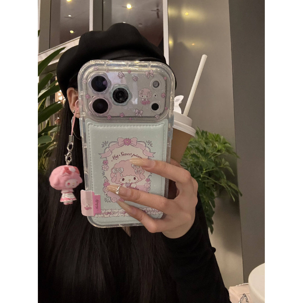 Ameigas Pink Piano Lamb Leather Phone Case