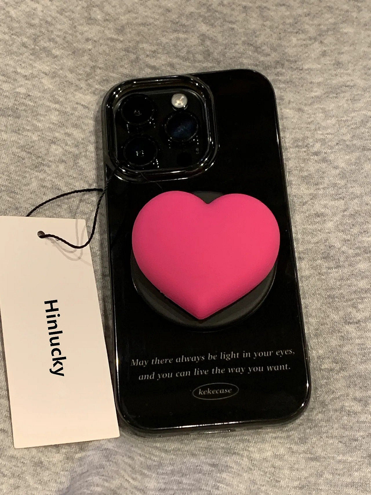 Ameigas Sweet Edge Case - Dusty Rose Heart with Studded Accent & MagSafe Stand