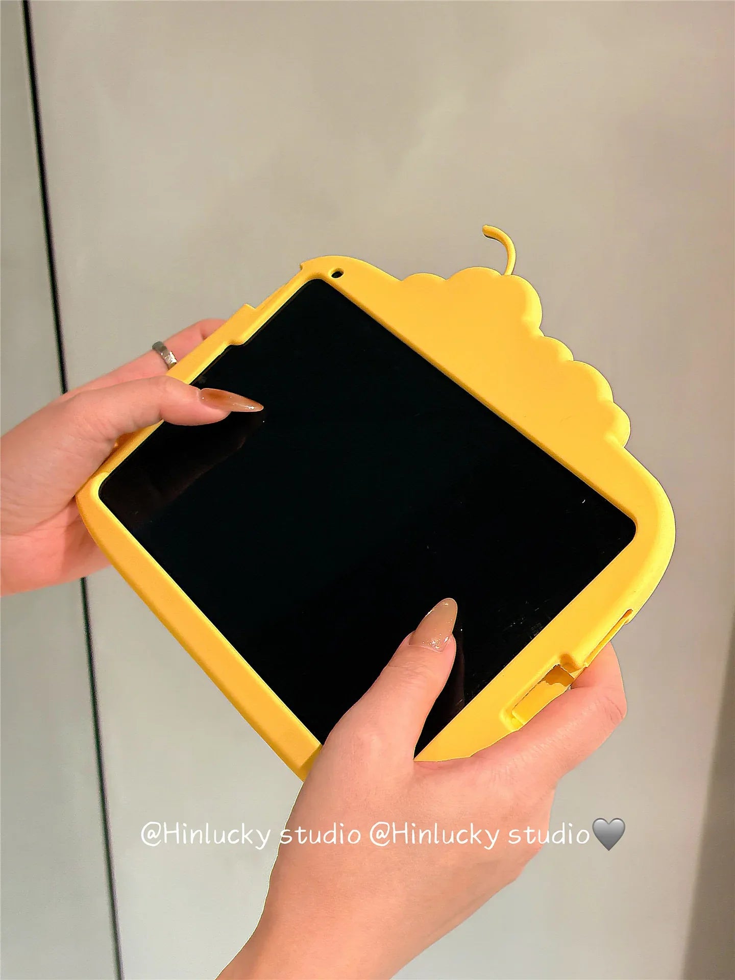 Ameigas Cherry Pudding Rotating Stand Case - Korean Style 360° Swivel Cover for iPad - Ameigas