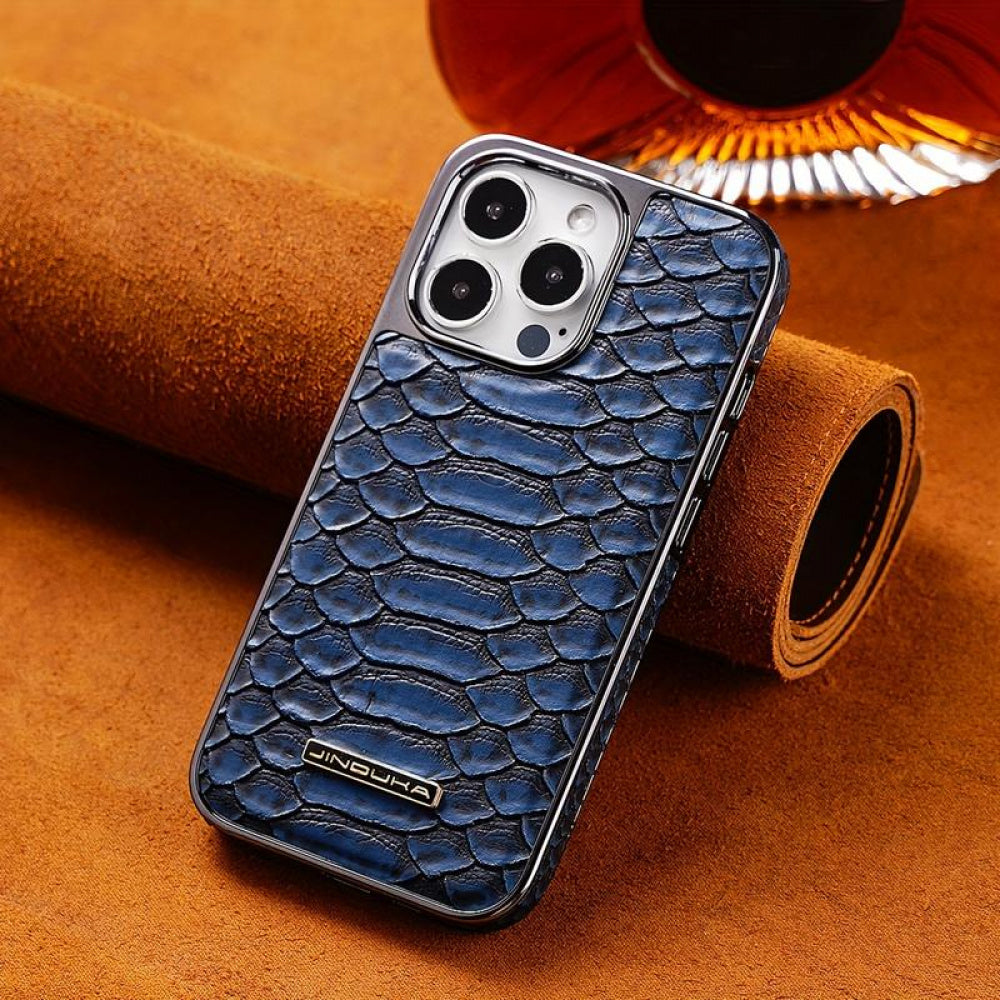 Ameigas Vegan Faux Leather Snake Skin Protective Phone Case