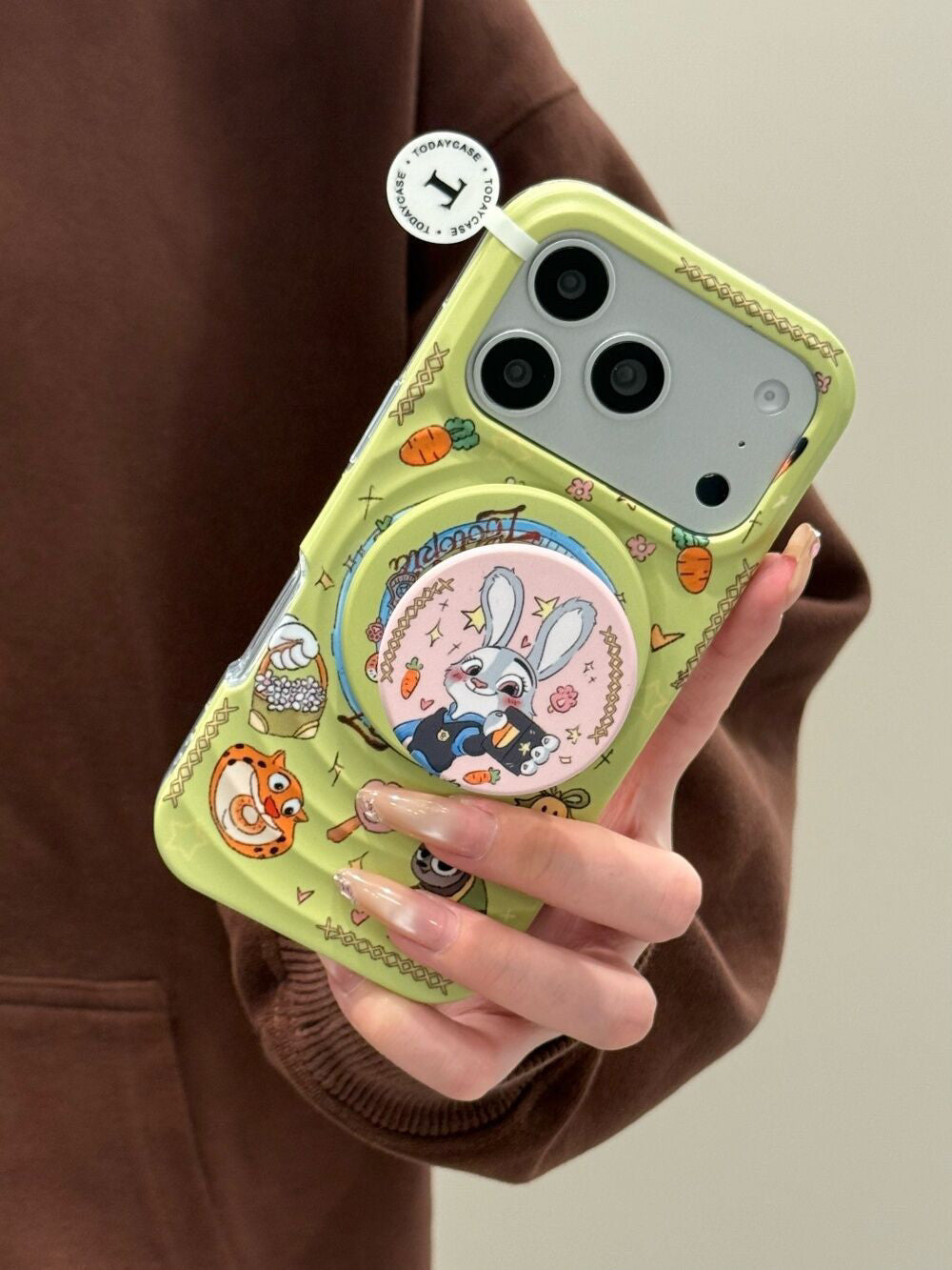 Ameigas Zootopia Partner Case - Judy Hopps & Nick Wilde Duo Design with 2-in-1 Magnetic Stand