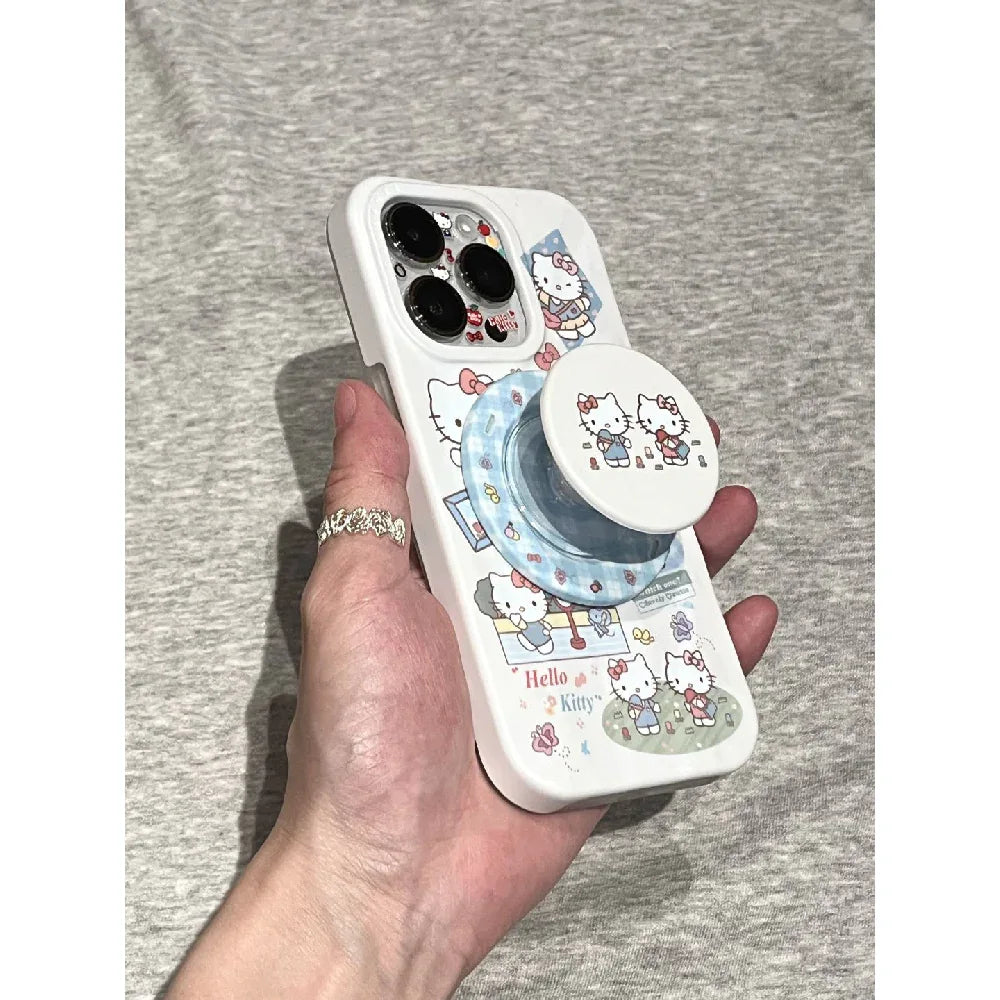 Ameigas Cute Minimal KT Magnetic Stand Phone Case - Ameigas