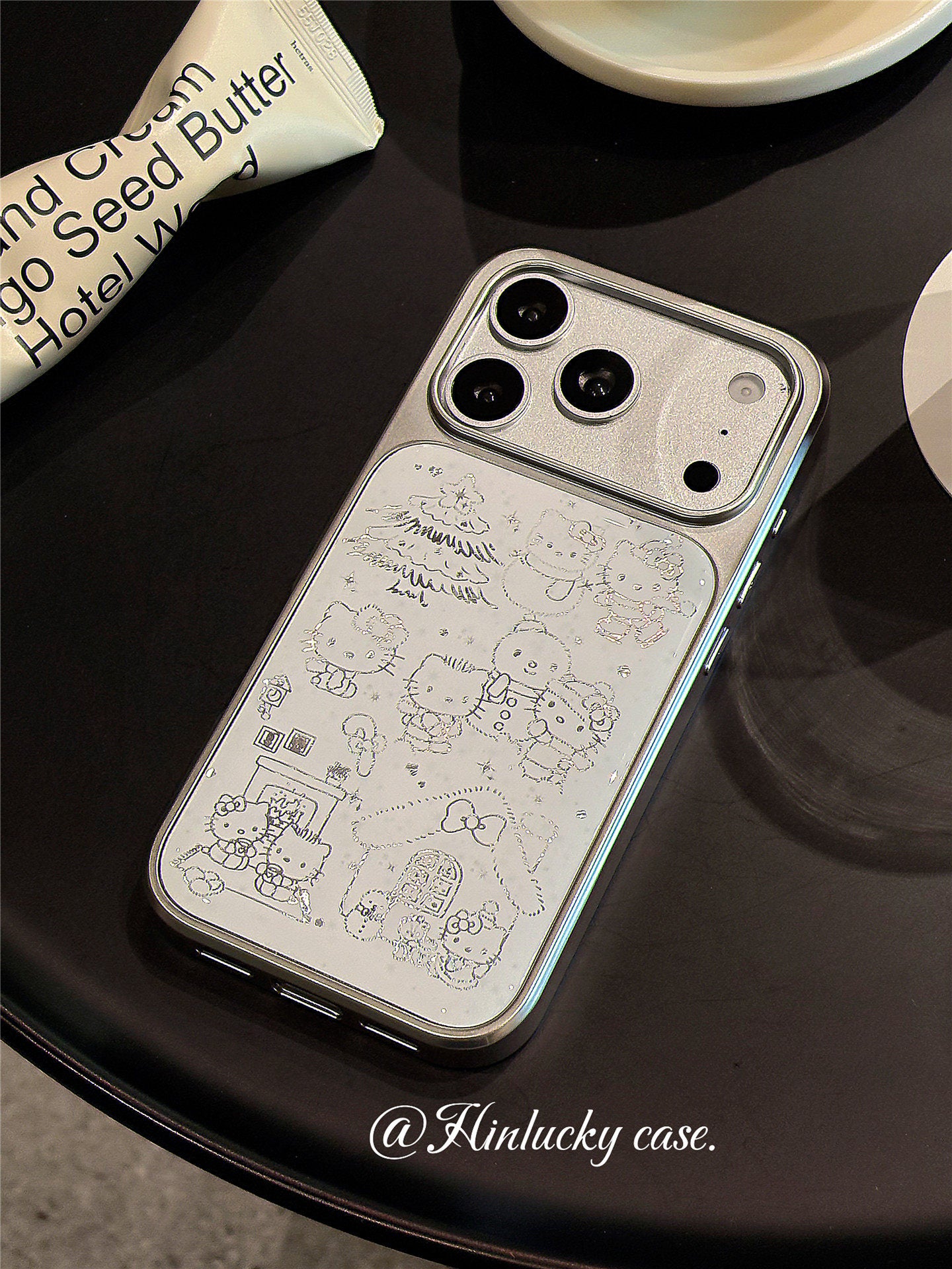 Ameigas Frosty Tale Case - Sparkling Snowman Kitty Electroplated Cover