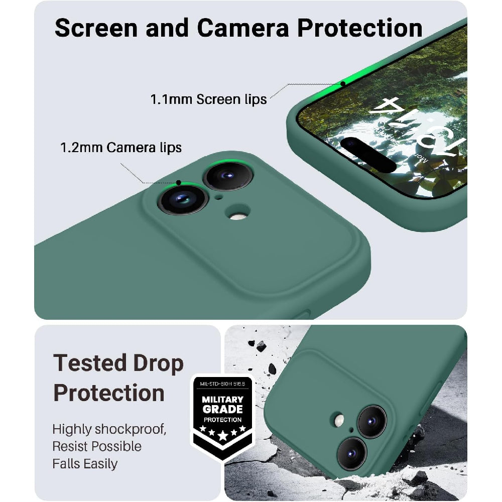 Ameigas Magnetic Liquid Silicone Phone Case with Camera Control Button