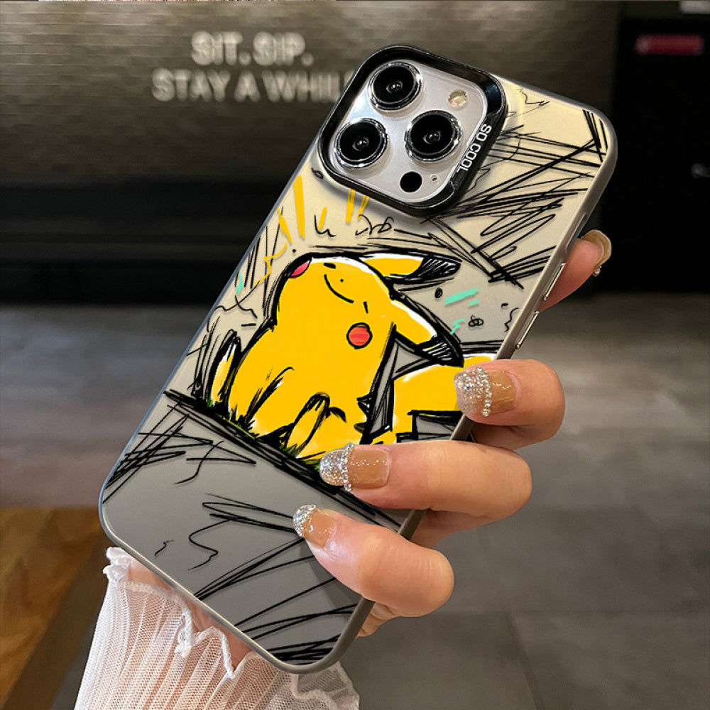 Ameigas Line Art Duck Cartoon Phone Case Soft Shockproof Cover