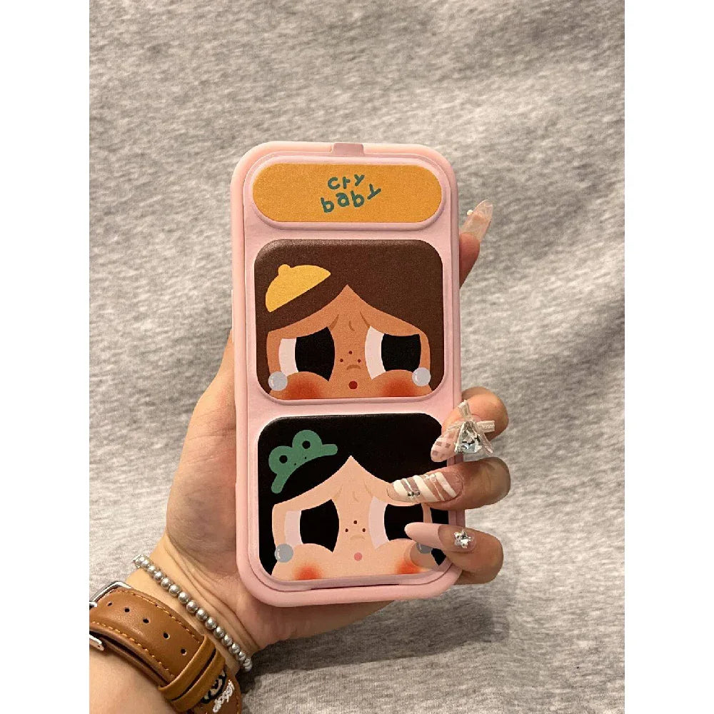 Ameigas Cartoon Candy Color Flip Stand Phone Case - Ameigas
