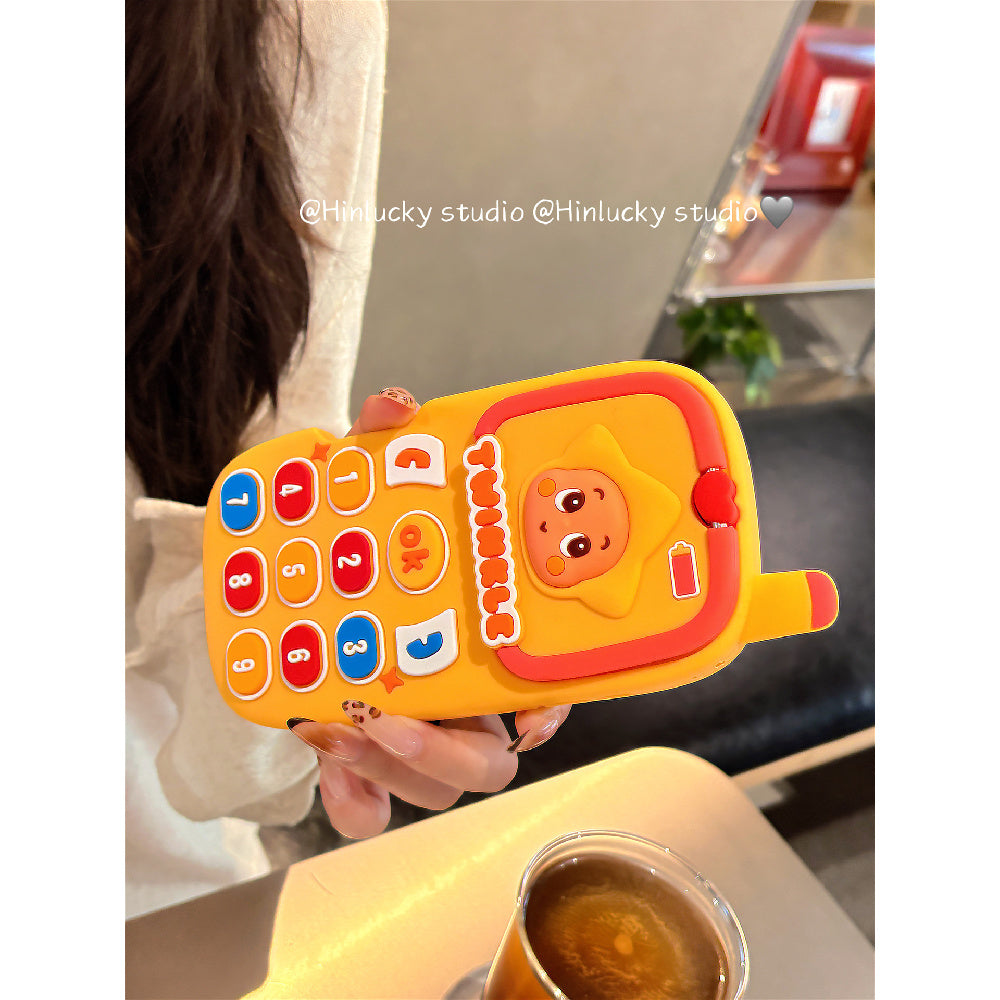 Ameigas Star Boy Flip Phone Case - Retro Handset with Built-in Stand & Cover