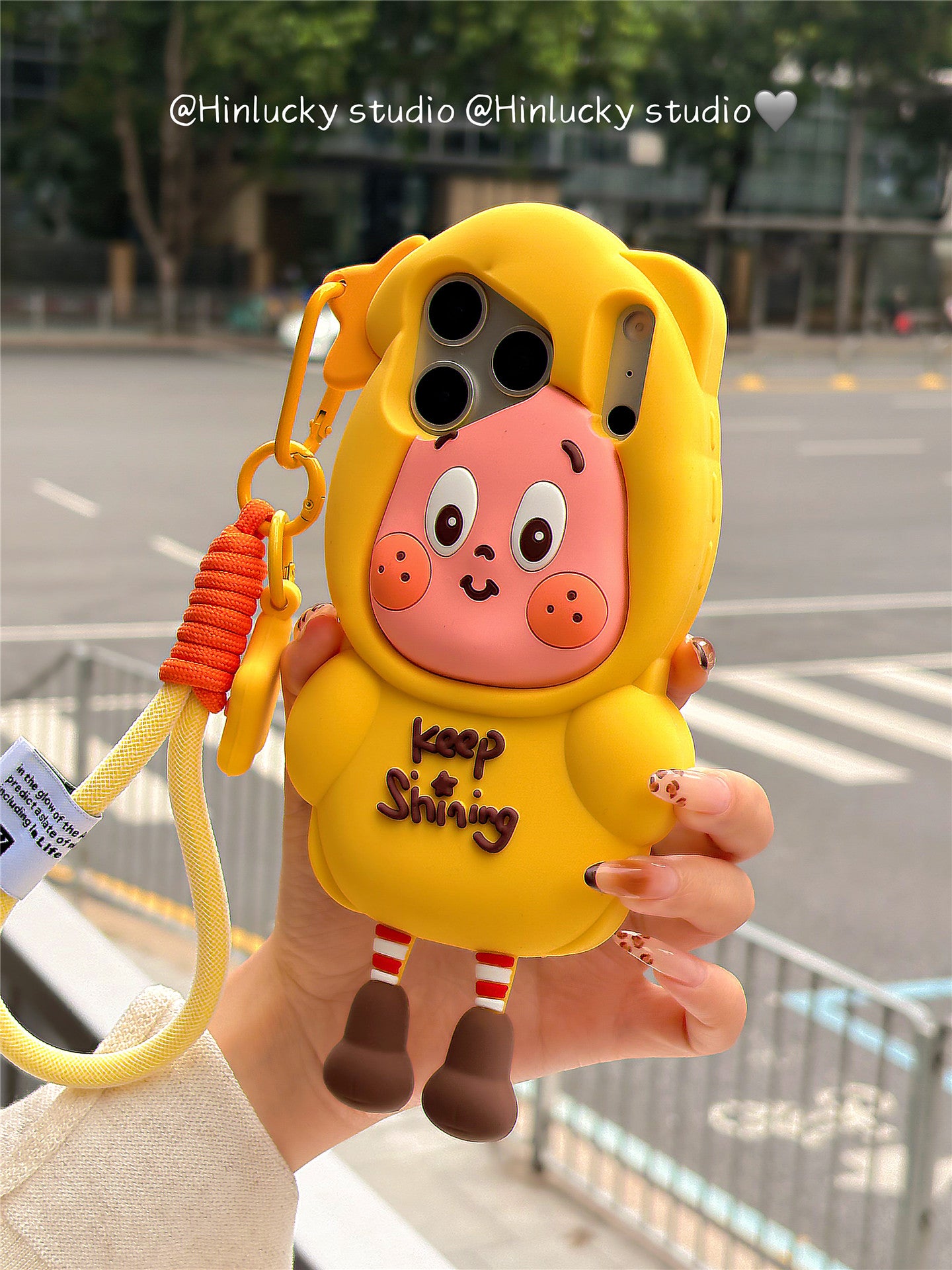 Ameigas Star Boy Pop-Out Case - 3D Cartoon Character with Detachable Strap & Full Guard