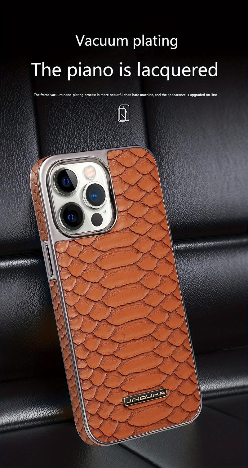 Ameigas Vegan Faux Leather Snake Skin Protective Phone Case