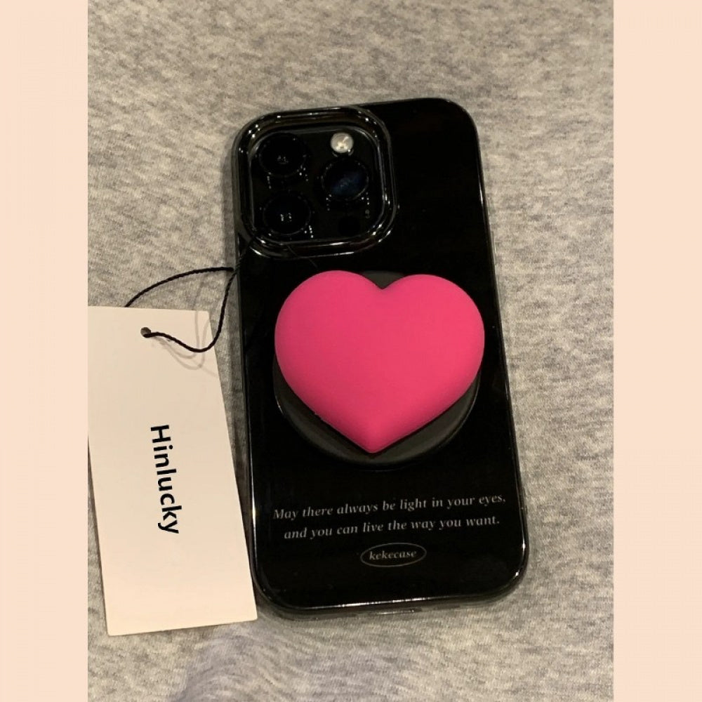 Ameigas Sweet Edge Case - Dusty Rose Heart with Studded Accent & MagSafe Stand