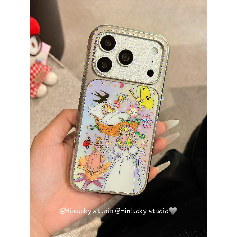 Ameigas Floral Butterfly Princess Electroplated Phone Case