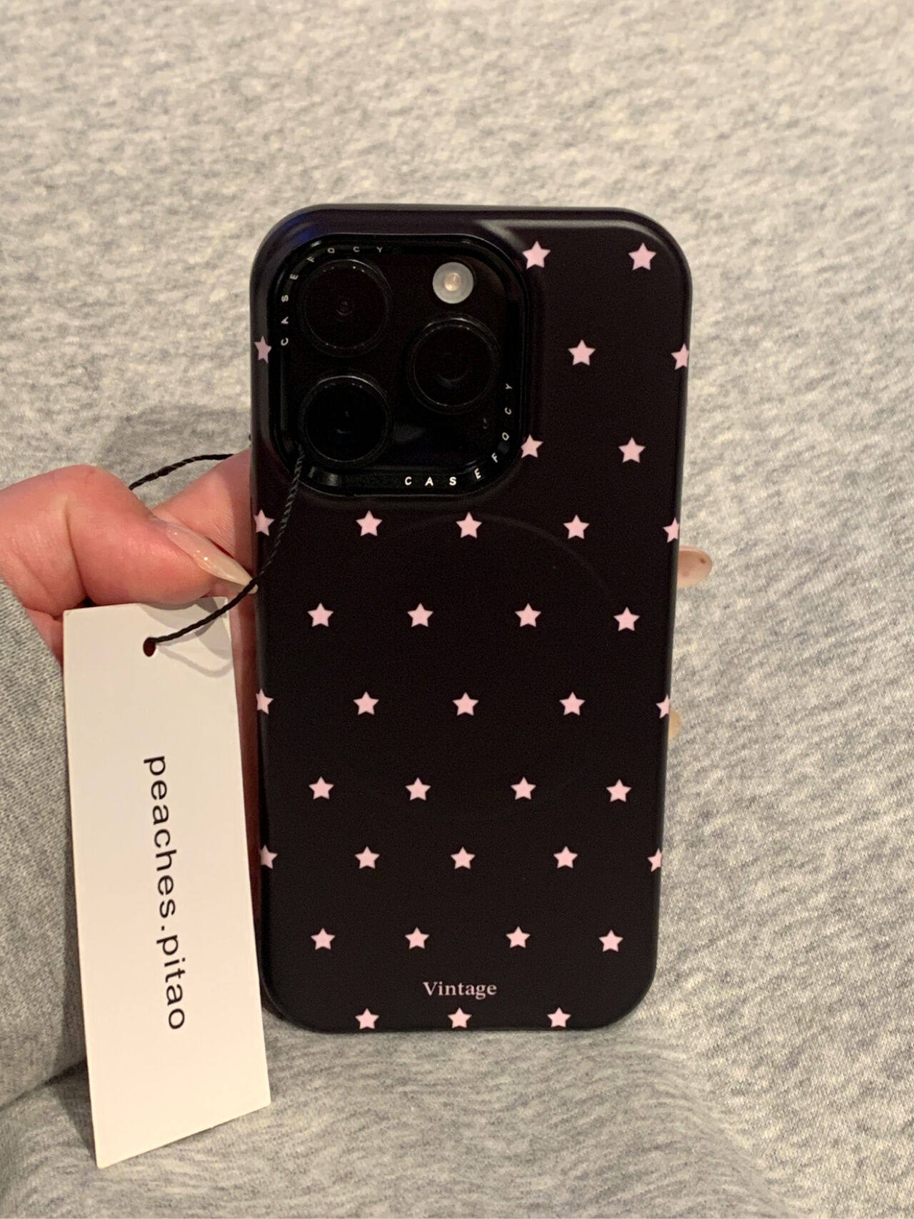 Ameigas Sweet-Cool Star Case - Black & Pink Film Star Design with Magnetic Stand