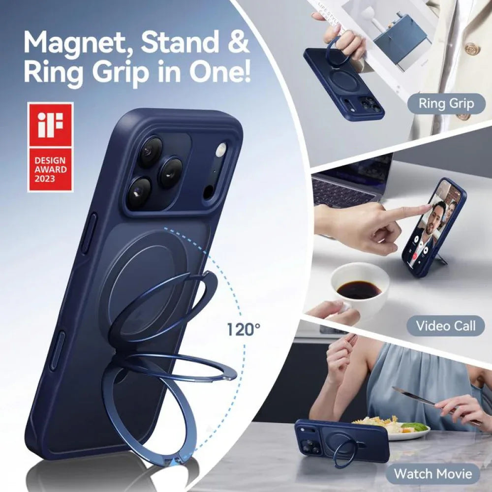 Ameigas Deep Blue Magnetic Stand Protective Phone Case - Ameigas