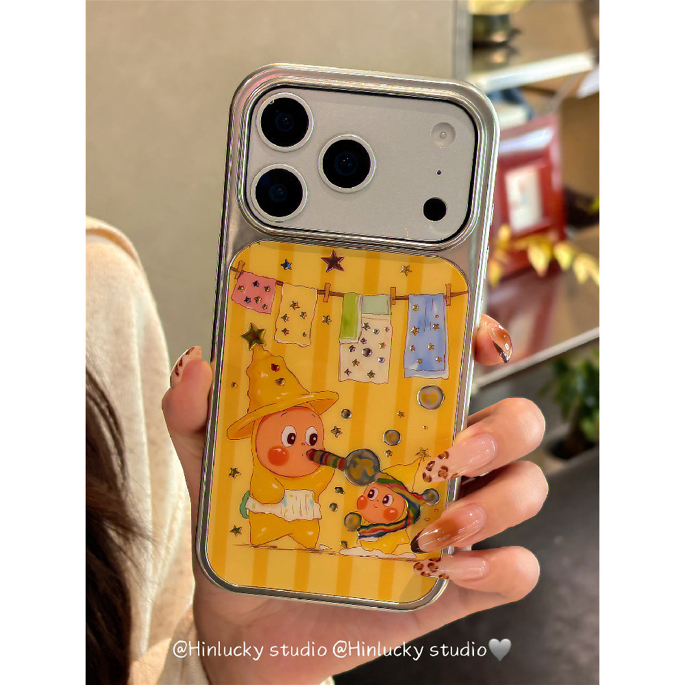 Ameigas Gilded Starfolk Case - Japanese Korean Cartoon Star People Electroplated Cover
