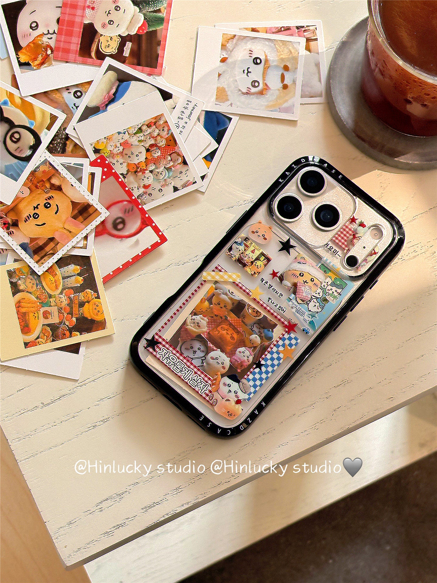 Ameigas Playful DIY Card Bear Full-Cover Protective Phone Case