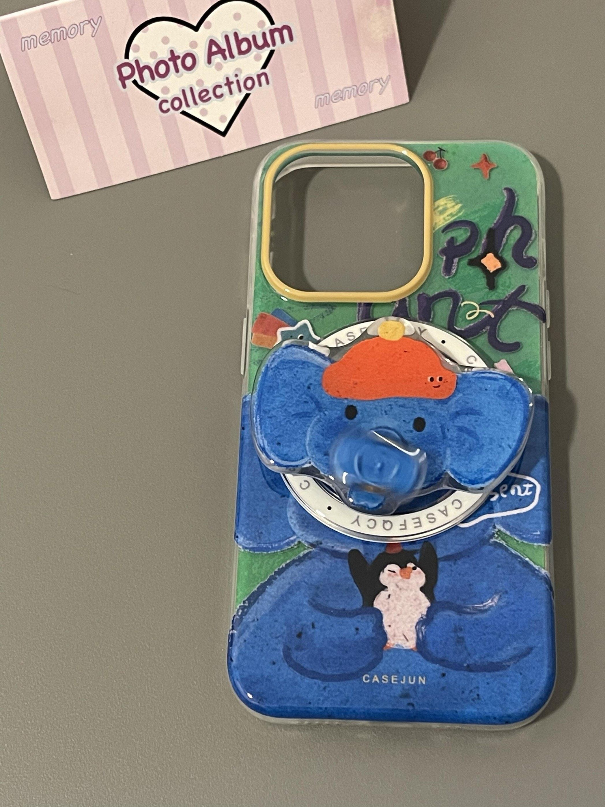 Ameigas Wobble Baby Elephant Case - Spinning Trunk Design with Magnetic Stand