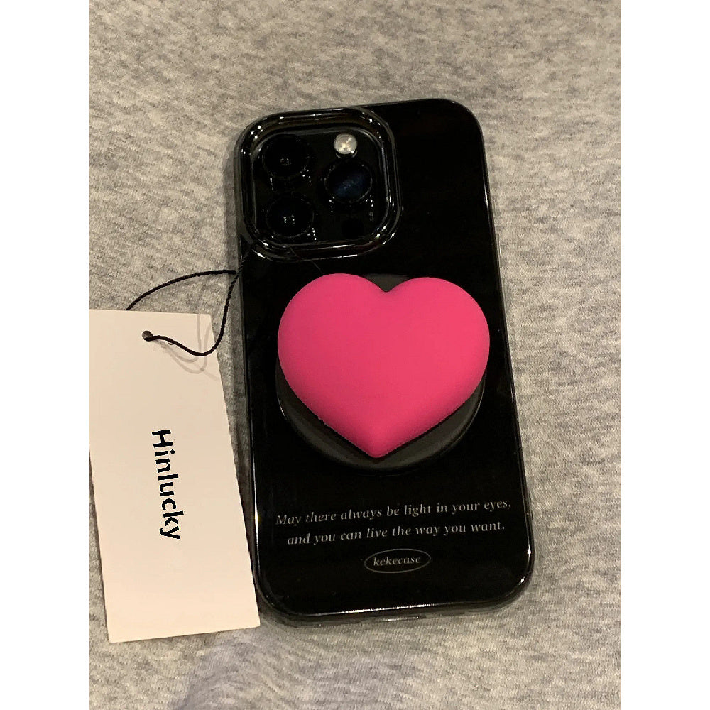 Ameigas Sweet Edge Case - Dusty Rose Heart with Studded Accent & MagSafe Stand