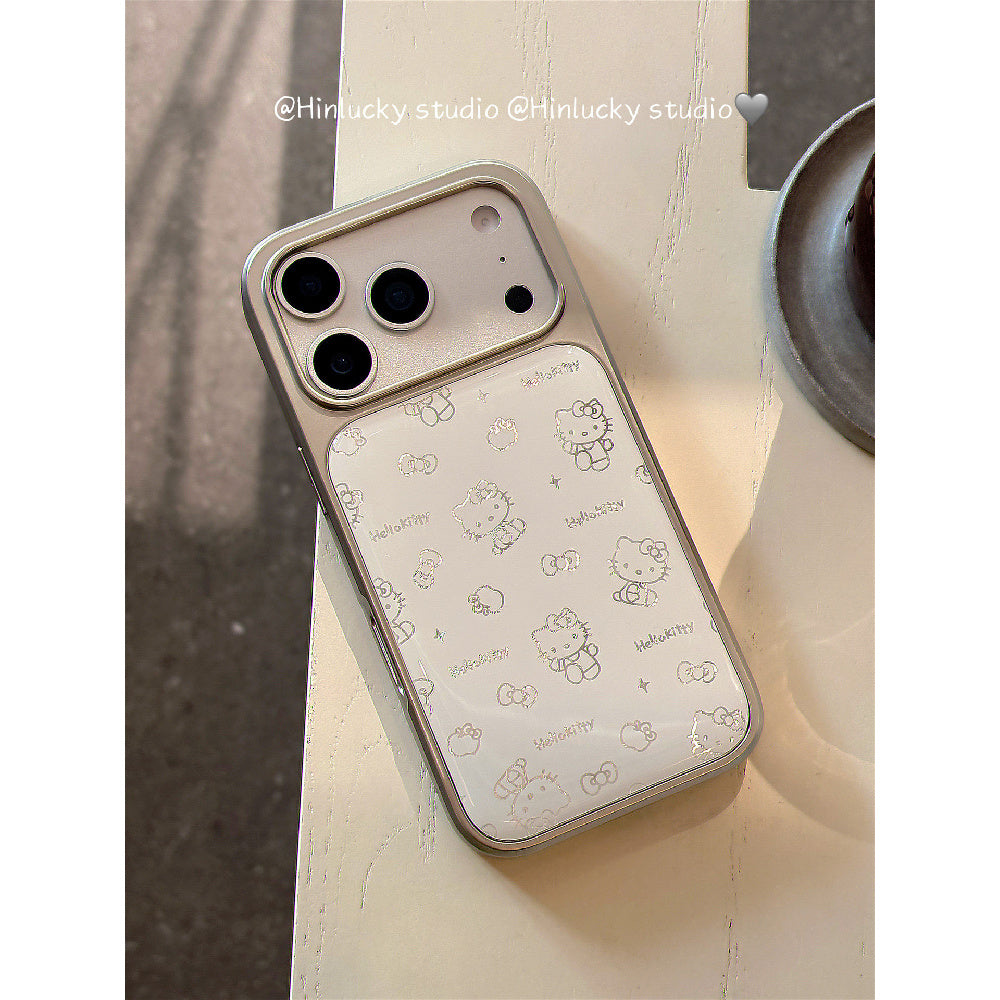 Ameigas Ins Cute Cartoon Cat Electroplated Phone Case