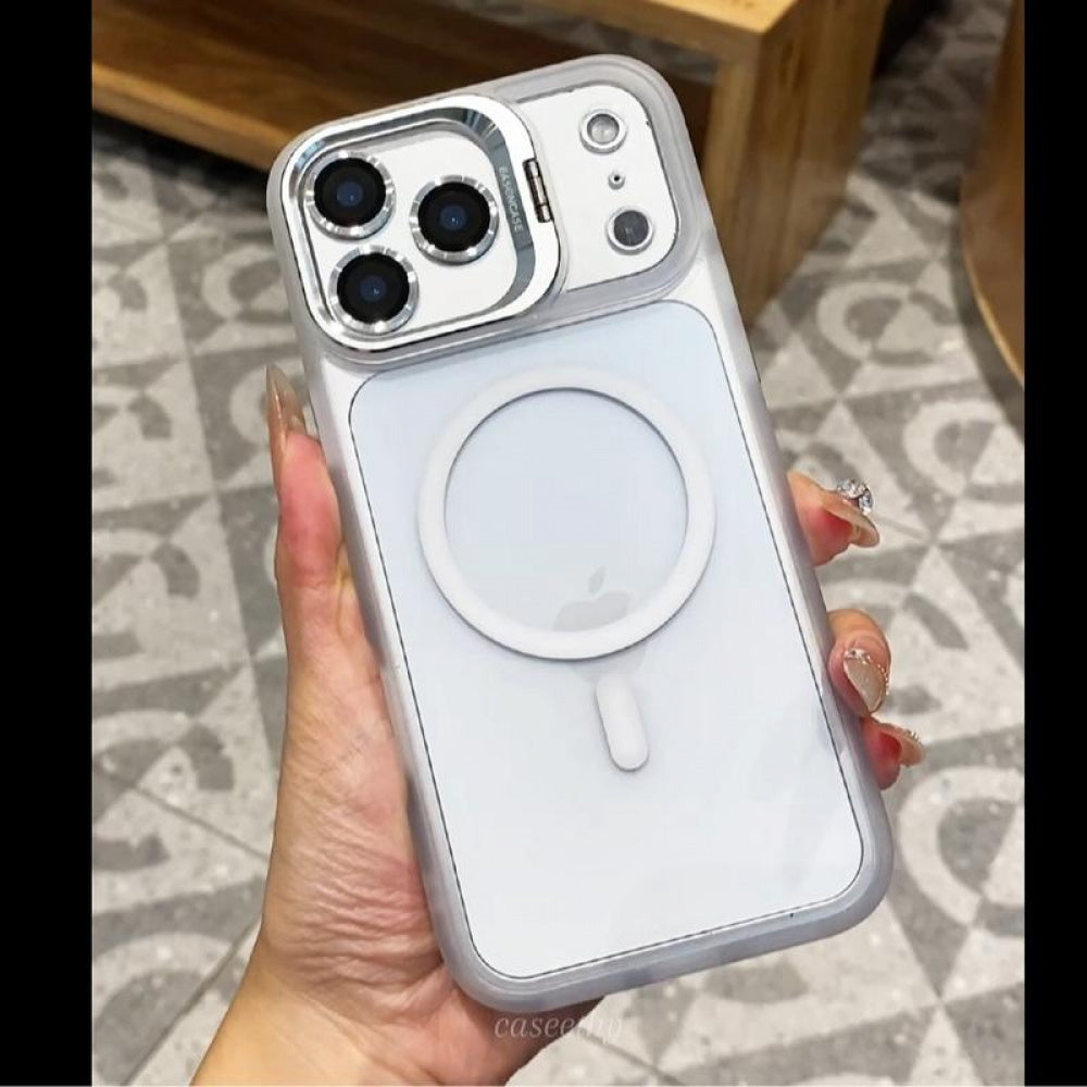 Ameigas Shockproof MagSafe Phone Case with Camera Stand & Lens Protection