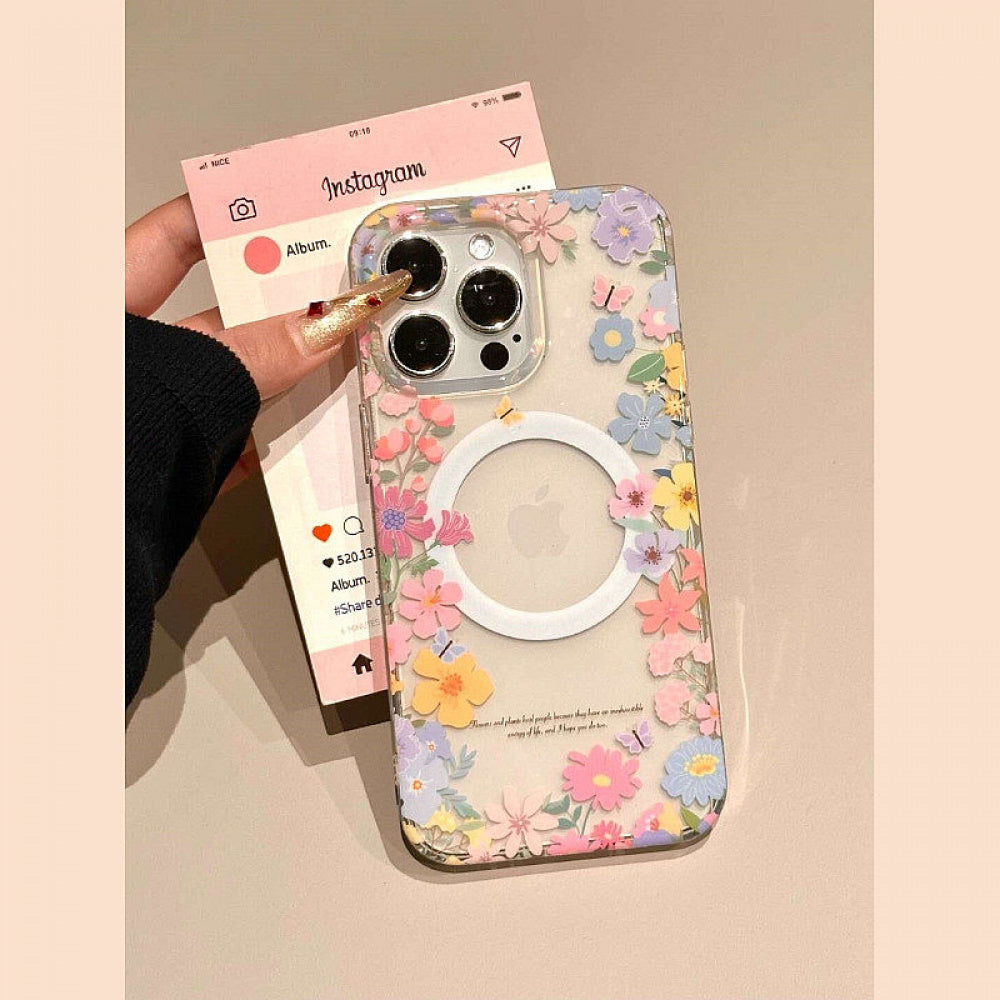 Ameigas Spring Bloom Basket Case - Spinning Floral Arrangement & Magnetic Stand Cover