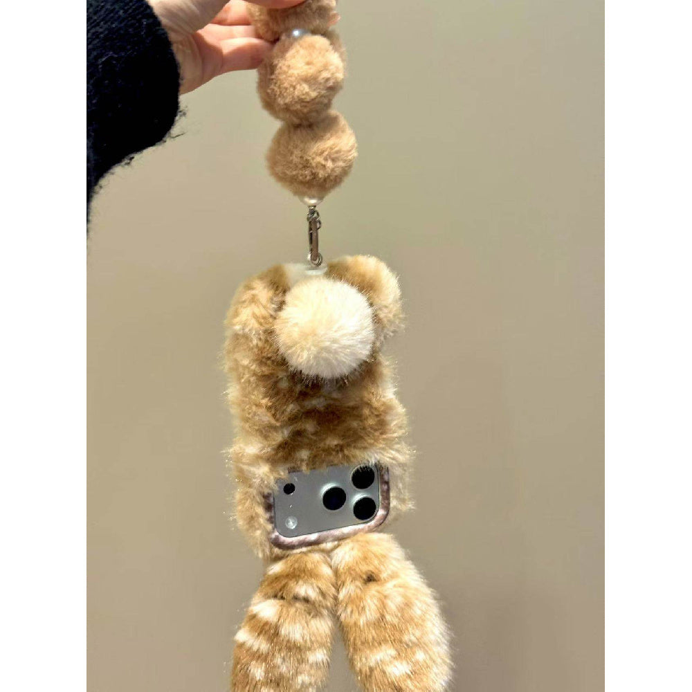 Ameigas Plush Bunny Polka Dot Cute Phone Case