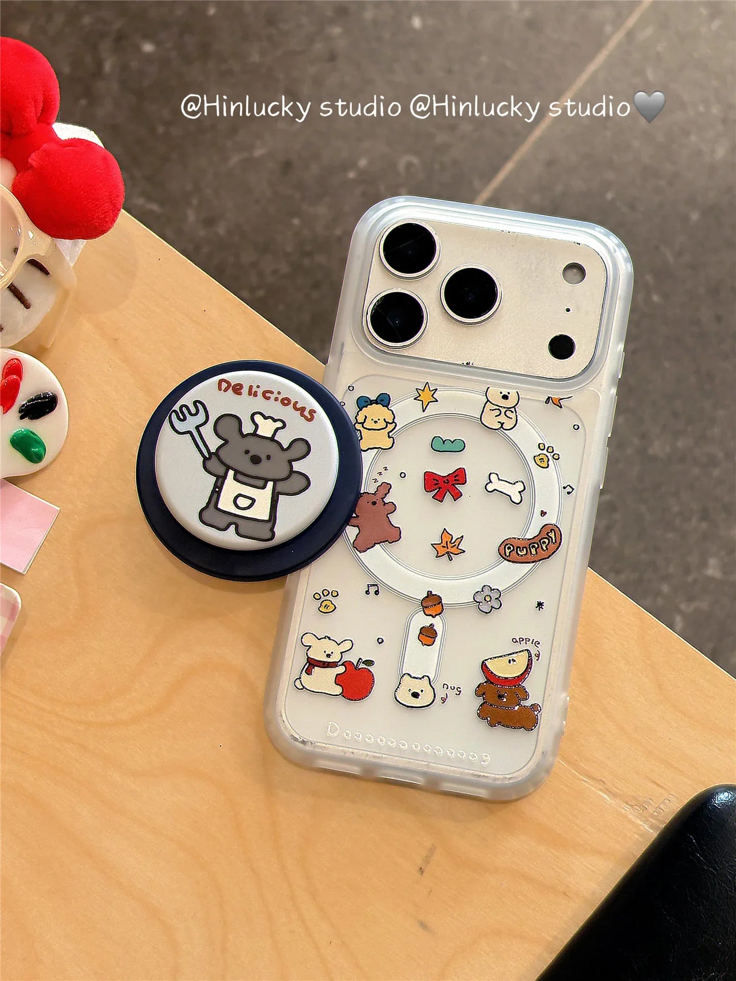 Ameigas Cute Puppy Magnetic Stand Phone Case - Ameigas