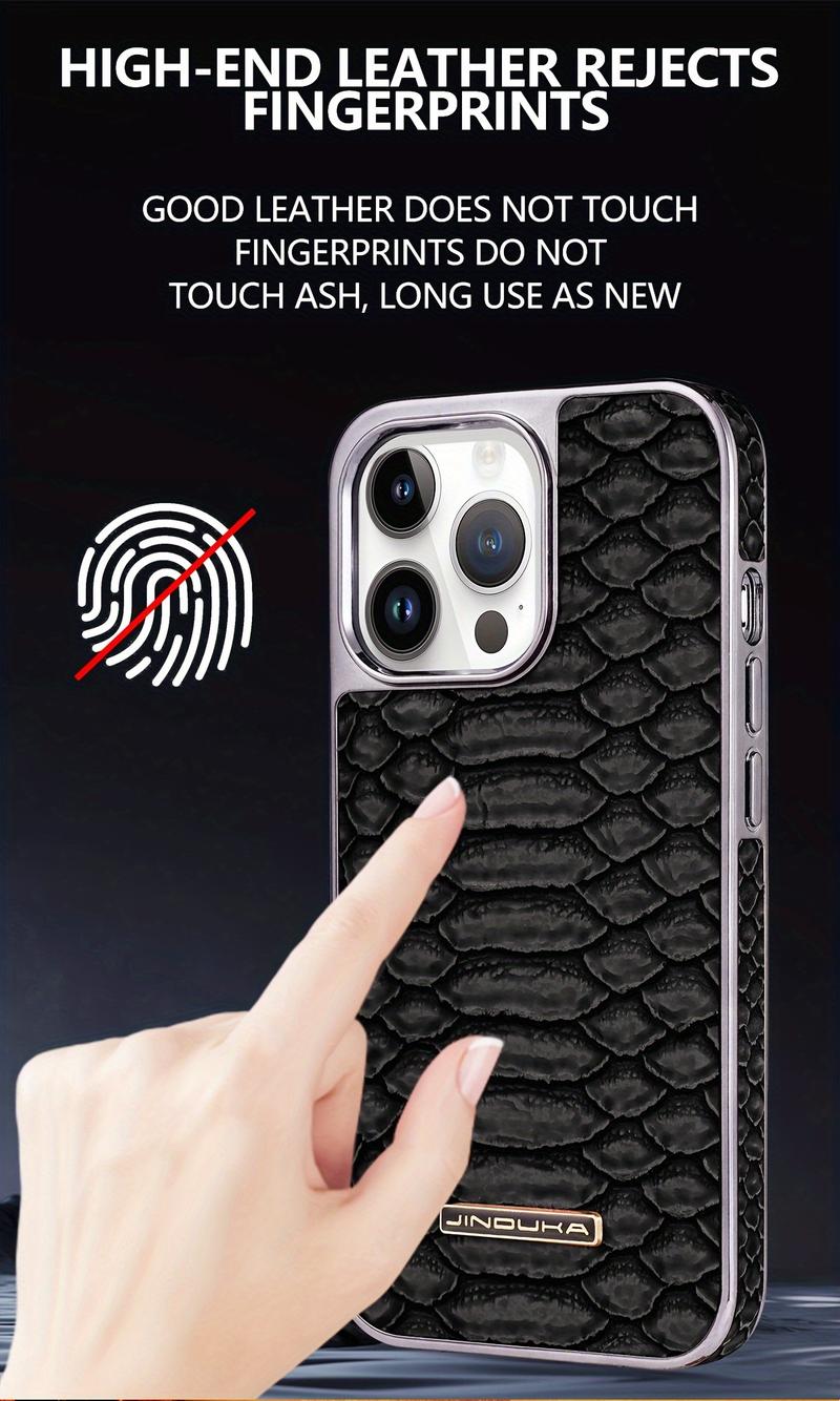 Ameigas Vegan Faux Leather Snake Skin Protective Phone Case