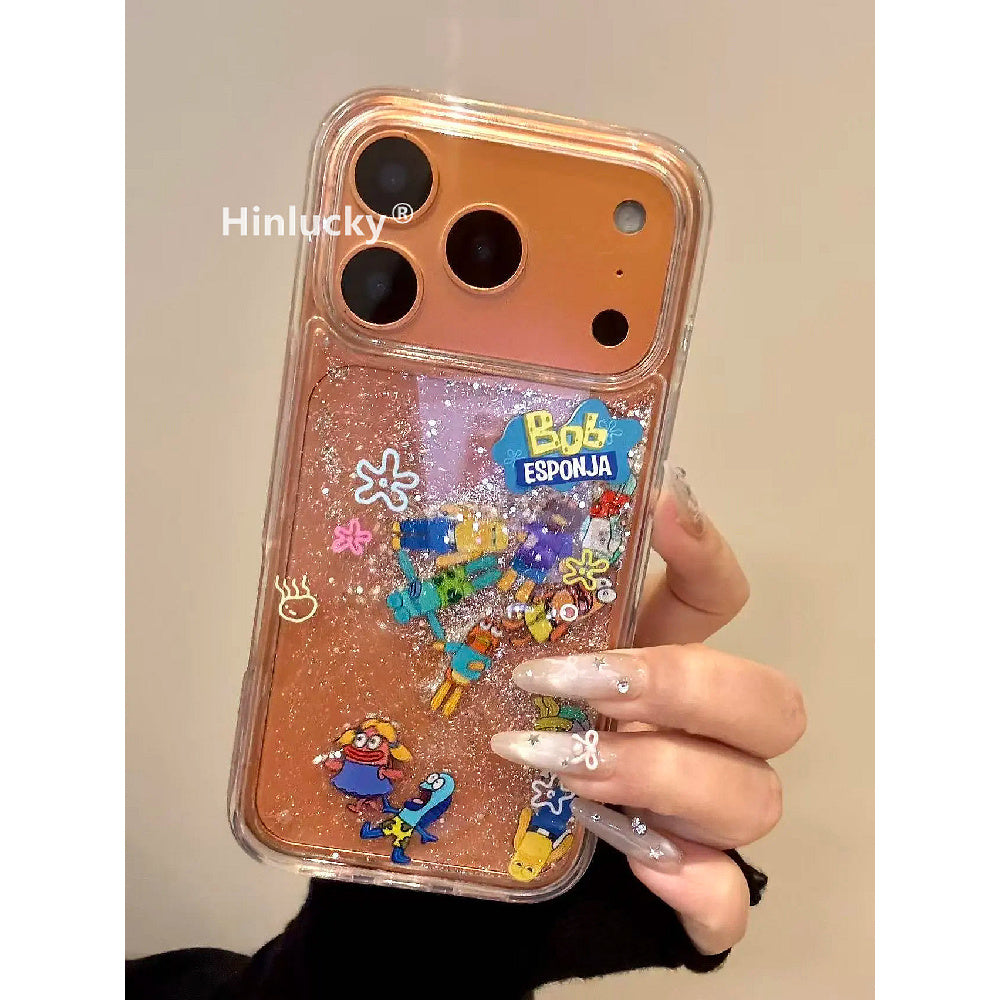 Ameigas Bikini Glitter Flow Case - Cartoon Character Liquid Sand Acrylic Cover