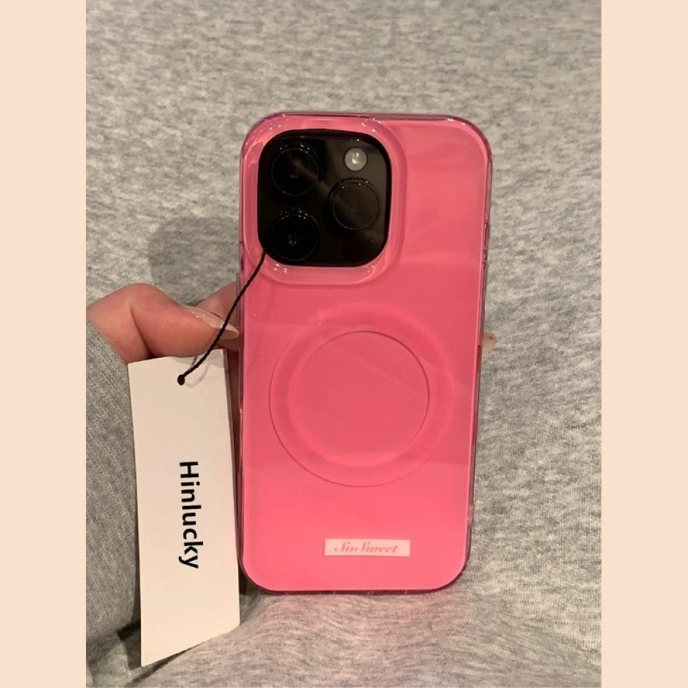 Ameigas Sweet Edge Case - Dusty Rose Heart with Studded Accent & MagSafe Stand
