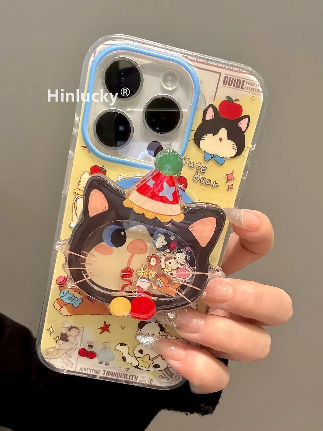 Ameigas Peek-a-Boo Kitty Case - Interactive Wobble Cat MagSafe Cover with Stand