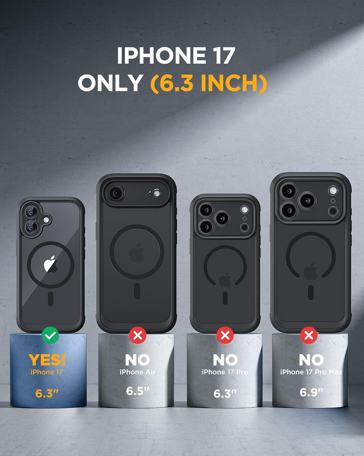 Ameigas Full-Body Magnetic Bumper Case with Built-in Glass Protection