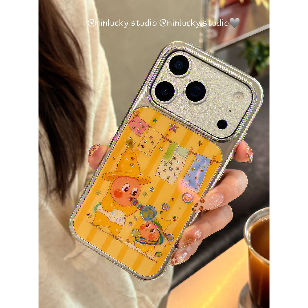 Ameigas Gilded Starfolk Case - Japanese Korean Cartoon Star People Electroplated Cover