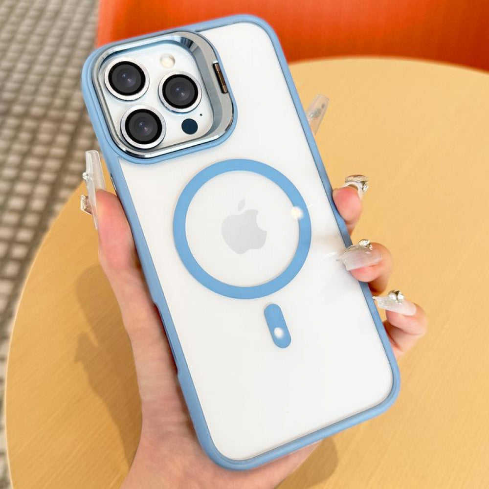 Ameigas Shockproof MagSafe Phone Case with Camera Stand & Lens Protection