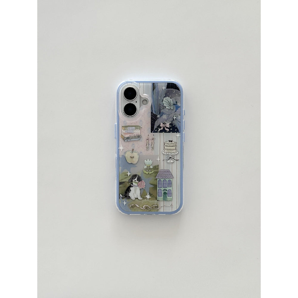 Ameigas Dreamy Green Apple Case - Matte Artistic Illustration, Fashion & Minimalist Vibe