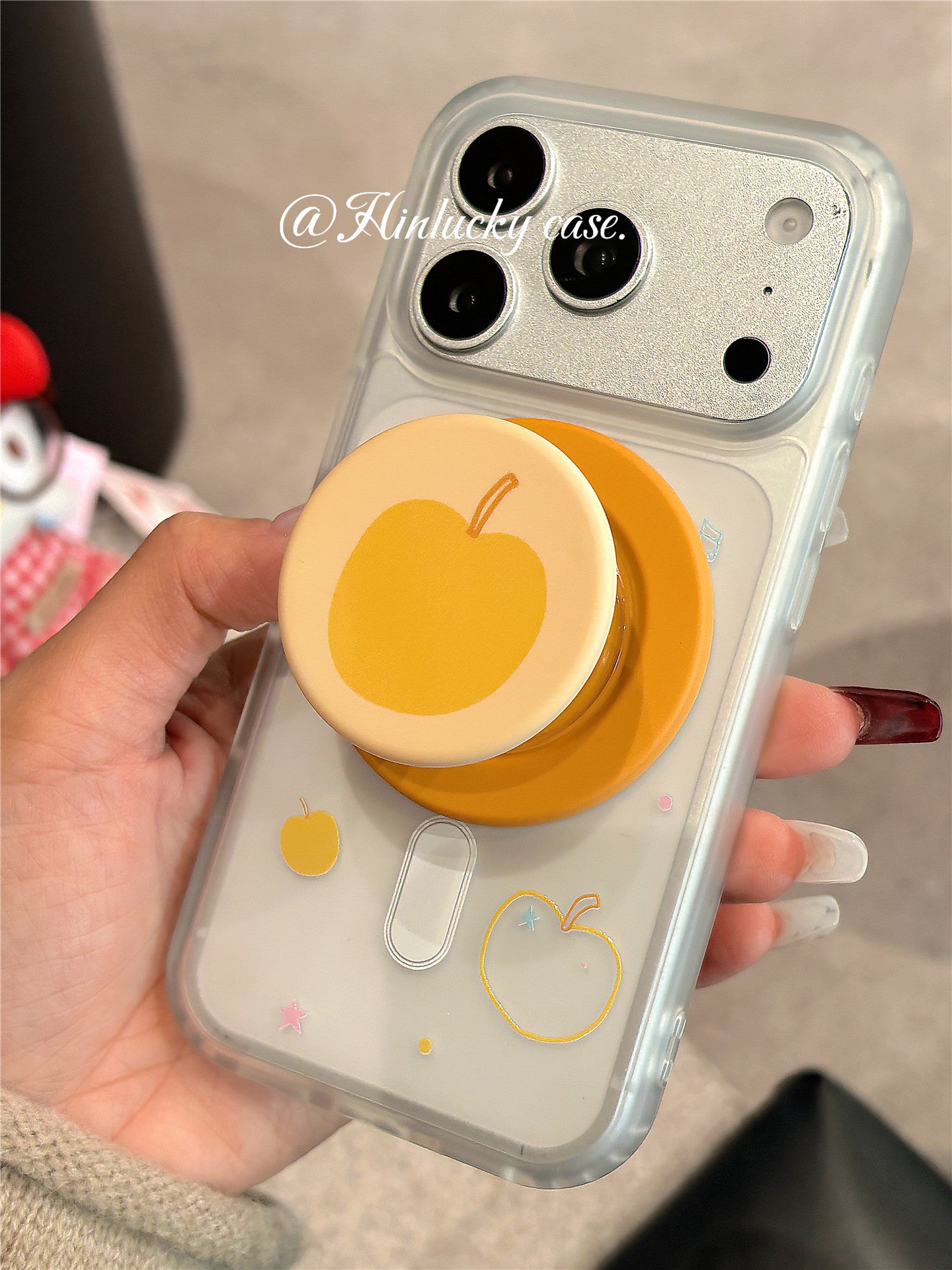 Ameigas Honey Line Apple Case - Korean Instagram Style MagSafe Frosted Cover