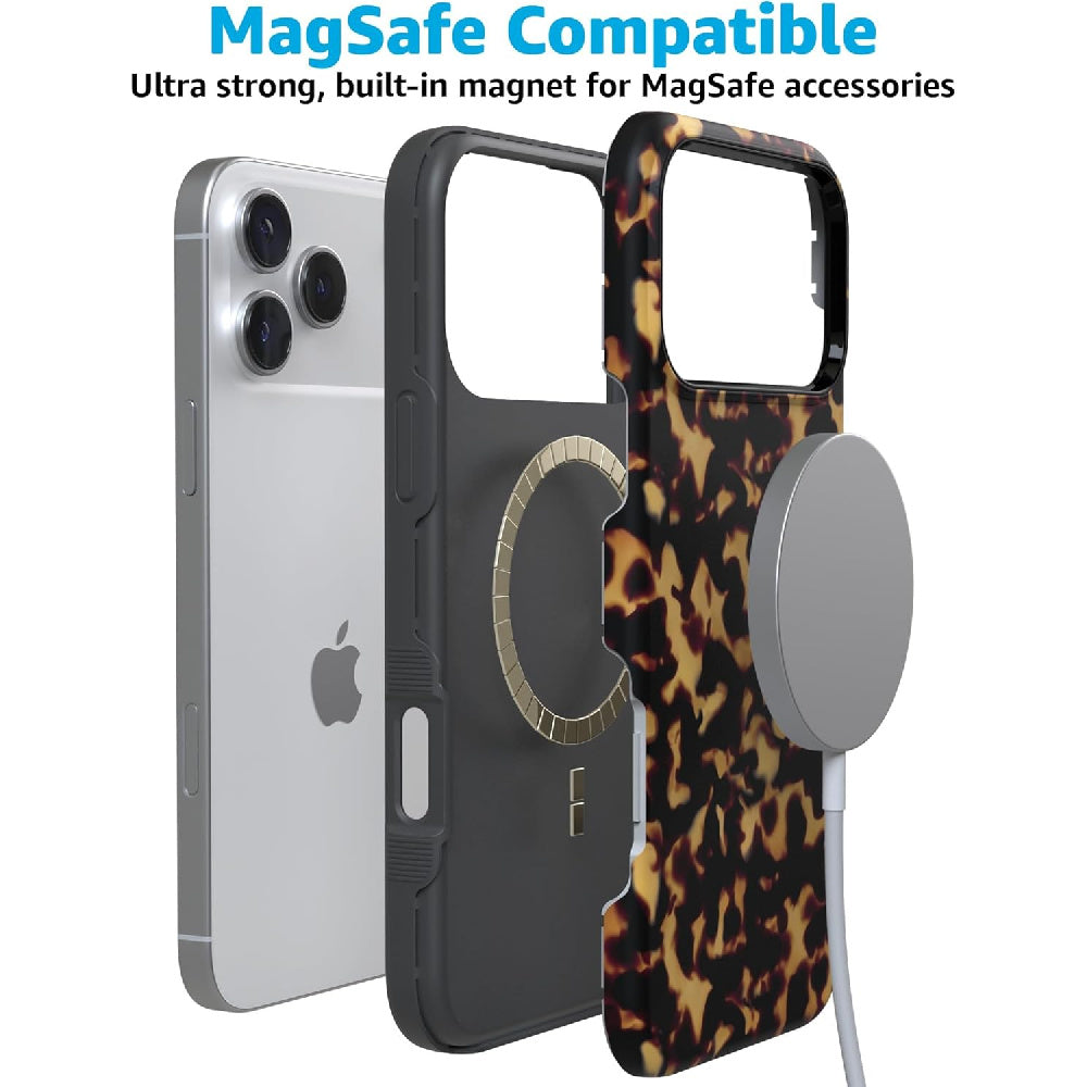 Ameigas Tortoise Shell Print MagSafe Protective Phone Case