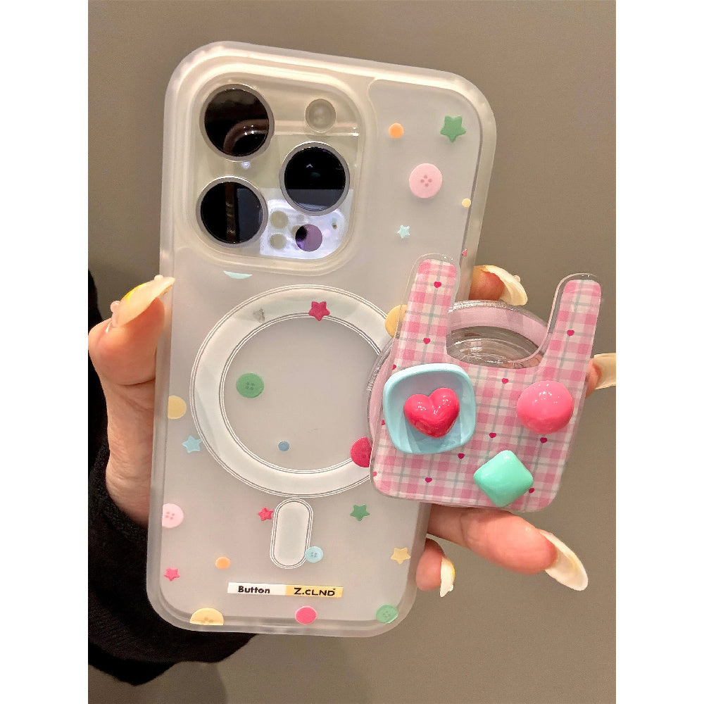 Ameigas Star-Button Tote Case - Instagram Colorful Bag Inspired MagSafe Cover