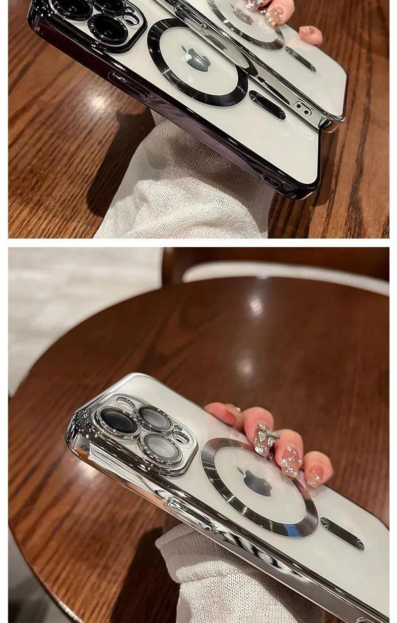 Ameigas Luxury Magnetic Glitter Transparent Protective Case