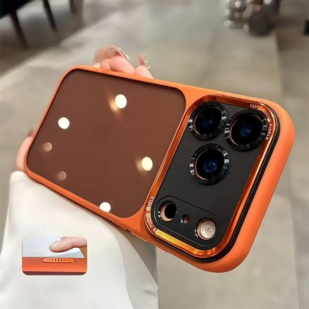 Ameigas Luxury Translucent Case with Metal Lens Frame