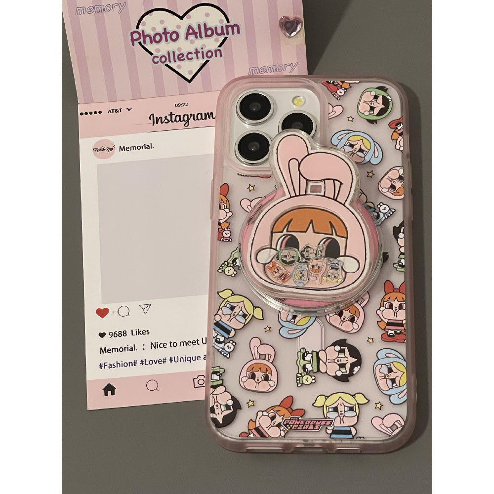 Ameigas Powerpuff Girls Magnetic Stand Phone Case